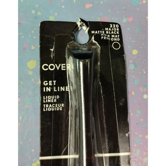 CoverGirl Eyeliner Get In Line Liquid Liner 320 Major Matte Black Eye Makeup 3x - Picture 10 of 16